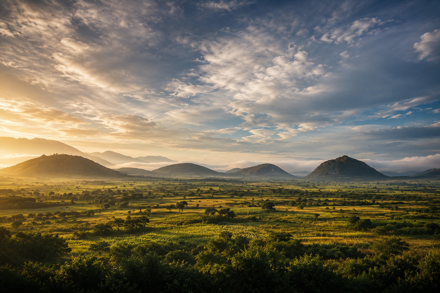 Valley of Teotitlán del Valle, Oaxaca at golden hour